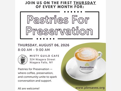 Pastries for Preservation is Thursday 